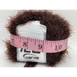 Ice Yarns Sparkle Soft Dark Brown 68304 Ice Yarns Metallic Short Eyelash Yarn 50gr 153yds