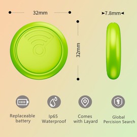 3YKaital Air Tracker Tag 1 Pack,Item Locator with Sound Remind, Bluetooth & GPS Tracking Device for Key,Luggage,Backpack,Wallet and Pet,Works with Apple Find My (iOS Only)-White