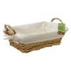 JVL Rectangular willow wicker lined bread basket 28 x 21