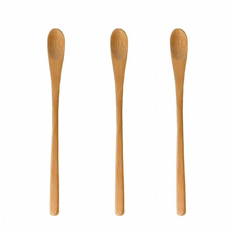 SITEDAN Muddler Spoon Muddler Bamboo Dessert Spoon Ice Cream Spoon
