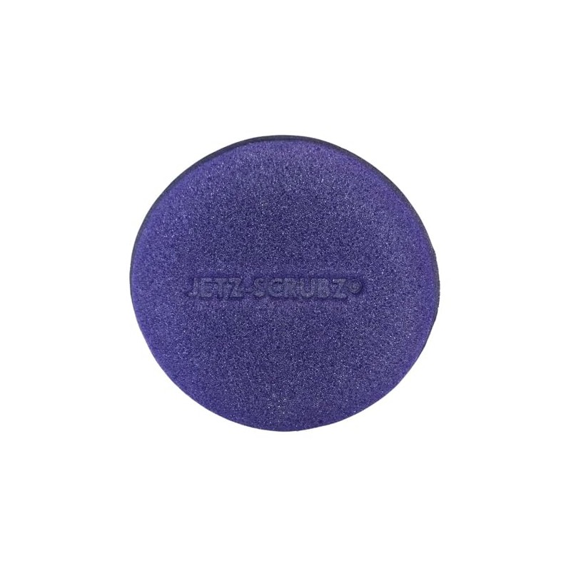 Jetz Scrubz Fashionable Scratch-Free Round Kitchen Scrubber Sponge (1-Pack, Purple)