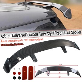 MUTUSAISI Carbon Fiber Style Universal Rear Roof Spoiler Wing For SUV Hatchback Wagon