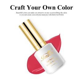 Imtiti Gel Nail Polish, 15ML Crimson Red Gel Polish Soak Off LED UV Nail Gel Polish Autumn Winter Nail Polish DIY Nail Art Manicure Salon Gel Nail Kit for Women Girls