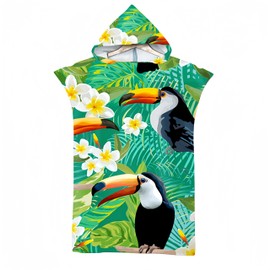 Proumhang Changing Aid Towel Poncho Bathrobe Men Women Surf Poncho Microfibre Bath Poncho and Poncho Towel 75 cm x 110 cm Mode 9