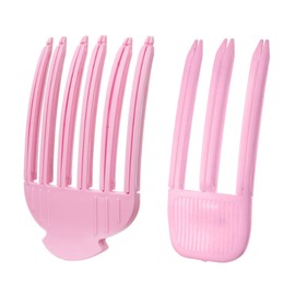 Pink Styling Comb Set - for Fluffy Bangs, High Crown Volume Tools Set 3/6 Teeth Puffy Lazy Hair Clip No-Trace Hair Root Curlers for Women Natural Voluminous Look(SIZE:2)