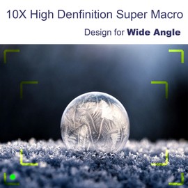 FotoZ 49mm 10x Professional Macro Conversion Lens, Super Macro Lens, for Canon EOS M6 M50 Mark II M100 M200 R50 R100 with EF-M 15-45mm RF-S 18-45mm Kit Lens