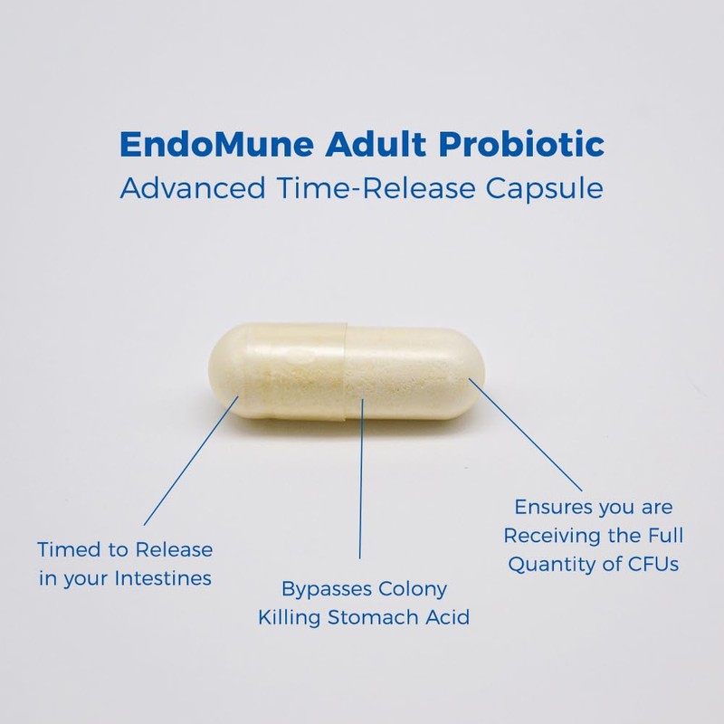 Endomune Advanced Adult Multi-Strain Probiotic Supplement with Prebiotic | 10