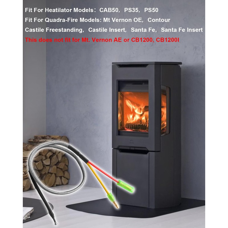 Thermocouple Replace 812-4470 Fit Quadra-Fire Castile Contour Freestanding Castile Insert