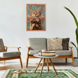 GHHKUD Cat Diamond Art Kits for Adults, Animal 5D Diamond Painting Kits for Adults Beginners, DIY Full Drill Diamond Gem Art Stitch, Diamond Canvas Painting Pictures, Crafts Wall Decor 30 * 40CM