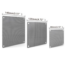 HFEIX - Filtro de polvo para ventilador de ordenador, 140 mm, longitud de 140 x 140 cm, color negro