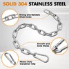 Anobeyi 23.6" Gym Fitness Cable Extension Chain, 304 Stainless Steel