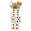 Ceramic Dice Vase,Unique Flower Vase,Retro Home Decor Bottle,Maximalist Planter,for Desk,