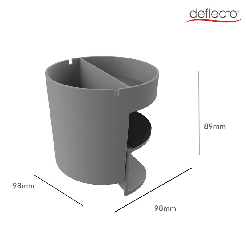 Deflecto Space Saving Small Desktop Storage Organiser, Stationery Pen Holder