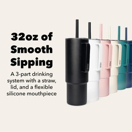 MiiR All Day Straw Cup, 32oz - Innovative Stainless Steel Vacuum Cup With Lid, Featuring A Flexible Straw For Effortless Sipping and Splash-Proof Design