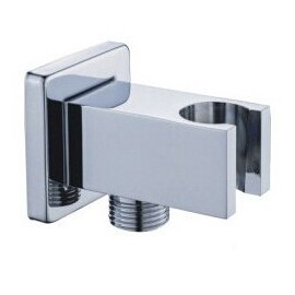 'KB025 Luxury Hand Shower Holder with 1/2 Wall Connection Elbow, Brass, High-Shine Chrome