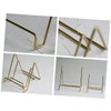 LABRIMP Golden Metal Electroplated Book Stand Portable Desktop Holder for