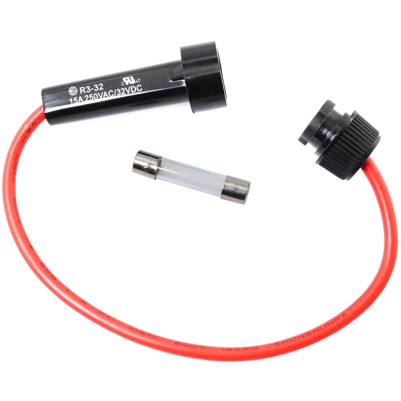 SQXBK Inline Fuse Holde with 6x30mm 1A Fuse