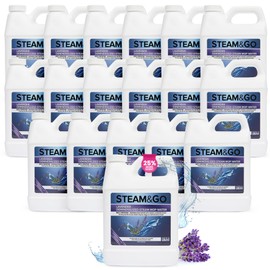 Steam & Go Demineralized Water for Steam Cleaner, PVC-Free Floor Cleaner Liquid Compatible With Any Mop Steamer, Ready-to-Use Multisurface Cleaner, Scented Mop Solution, Lavender, 32 oz, Pack of 18