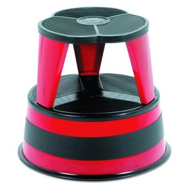 Cramer 100143 Kik-Step Steel Step Stool, 350 lb cap, 16" Diameter x 14 1/4" H, Red