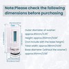 Mxfans White ABS Toilet Cistern Dual Flush Push Button Valve