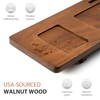 Walnut Bathtub Tray Caddy - 35" Wide Adjustable for Freestanding