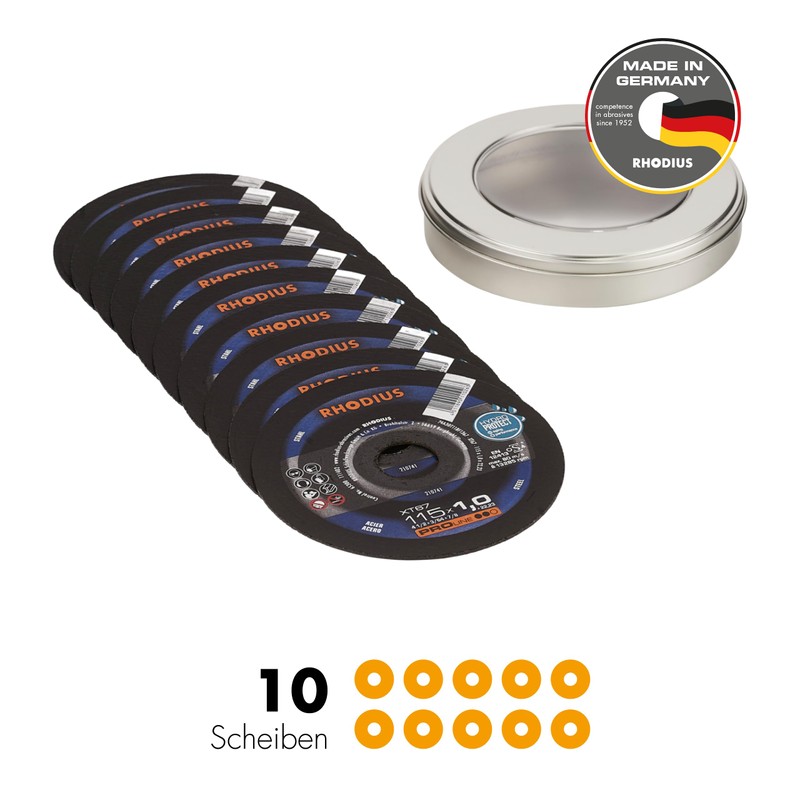 RHODIUS XT67 | Pack of 10 | Diameter 115 mm
