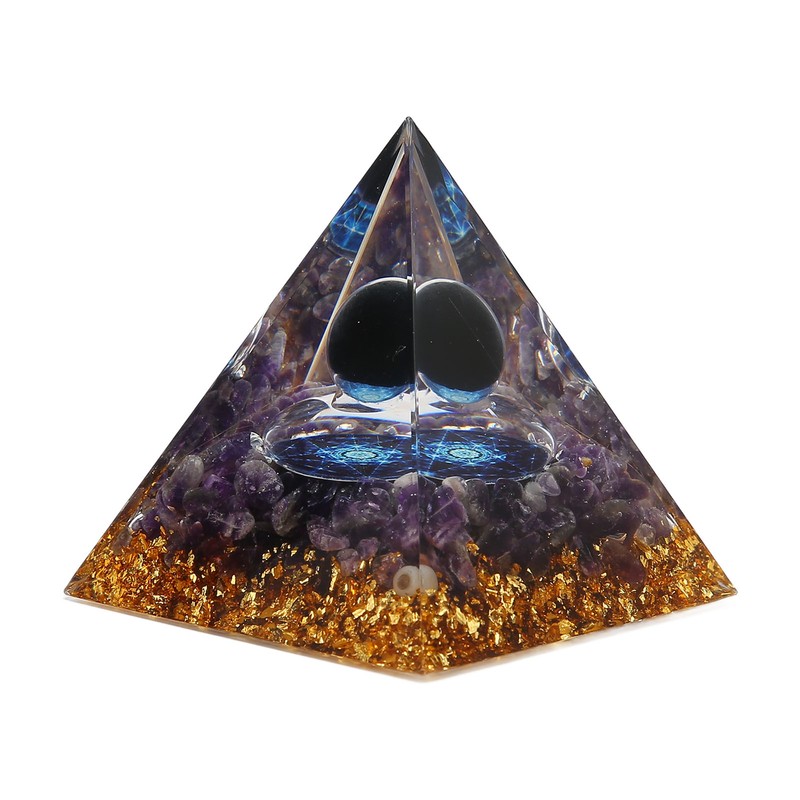 Crystal Pyramid Exquisite Beautiful Pyramid Power Stone Ornament for Desks
