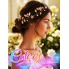 Catery Gold Leaf Headband Flower Headbands Wedding Hair Vine for