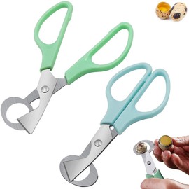 Quail Cutter, Set of 2, Quail Egg Scissors, Bird Egg Scissors, Egg Cutter, Stainless Steel Egg Cutter, Egg Splitter, Special Blade Shape and Angle Design, Used for Quail Eggs, Bird Eggs, Pigeon Eggs