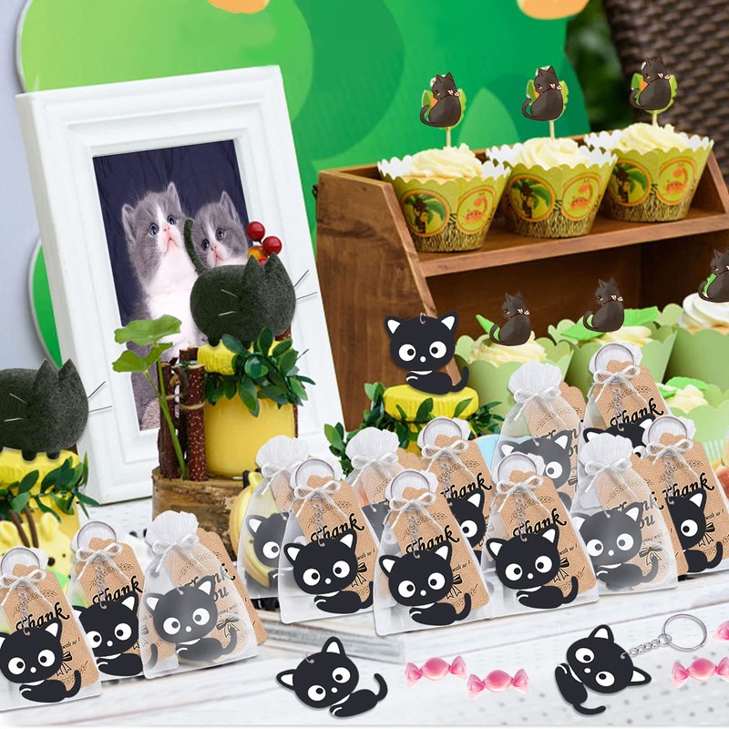 CiciBear 24 Pack Kitty Keychains Party Decoration for Guests, Kitty