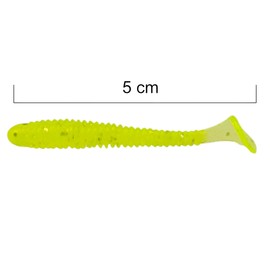 SEABUZZ Rubber Fish Fishing Lure Set Rocky Shad 5 Pieces x 50 mm - Pike Zander Catfish Rubber Bait - Trout & Perch Artificial Bait - Predator Fish Fishing Set - Fresh and Saltwater Fishing Equipment