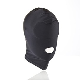 Large Size Head Mask for Party Carnival Night, Adventure Role-Playing Hood for Men and Women (Show Mouth) (Black)