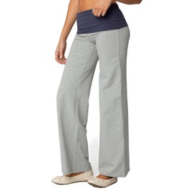 Kiluex Womens Low Rise Lounge Yoga Pants Y2k Solid Color Foldover Leggings Bell Bottom Bootcut Sweatpants (02Gray, XL)