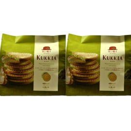 Akai Bohshi 2 Packs Akai Bohshi Kukkia Matcha Chocolate Cookies Japan 12 Pcs 3.3 oz Each