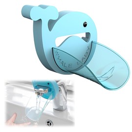 MEXRUMI 1 Piece Tap Extension for Children Tap Extender Tap Extender Cartoon Faucet Extender Tap Extension Extender for Kitchen and Bathroom Tap Accessories (Blue Whale)