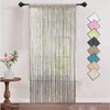 HSYLYM Knitting String Curtain Panels Dense Polyester Fringe Curtain Fly