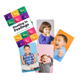Dealing in Feelings Emotions Cards - Emotion Flash Cards for Social-Emotional Learning- Facial Expressions- Emotions Games- Feeling Cards for Speech Therapy and Counseling