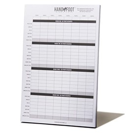 Hand & Foot Remastered Scorepad - 120 Pages for Up to 8 Players - Double-Sided Scoring Sheets