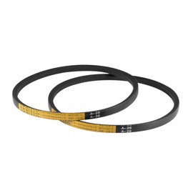 sourcing map A26 Drive V-Belts 26" Pitch Length 13mm Width 8mm Thick JIS Standard A-Section Rubber Drive Transmission Belt 2pcs