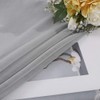 MIULEE Solid Gray Kitchen Sheer Valance Linen Look Window Curtain,Living