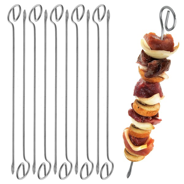 Barbecue Skewers Set of 10 - 210 mm Stainless Steel