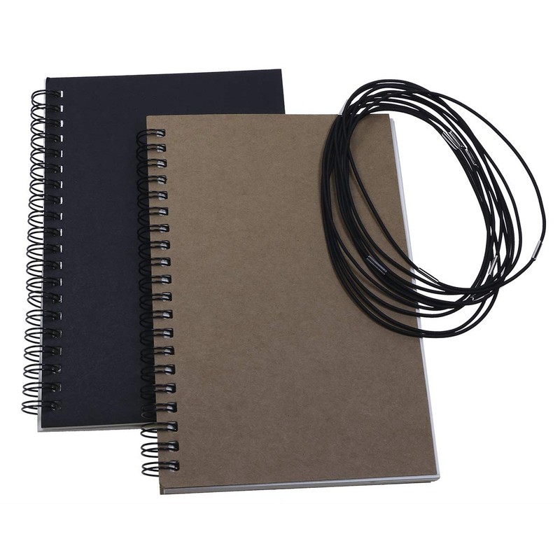 Mini Skater 10Pcs Black Notebook Elastic Spring Bands Connecting Insert