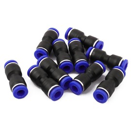 10Pcs 6mm Dia 2 Way Straight Tube Hose Pneumatic Air Quick Fitting Push in Connector