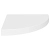 2 PCS White MDF Floating Corner Shelves 13.8\"x13.8\"x1.5\" Wall &