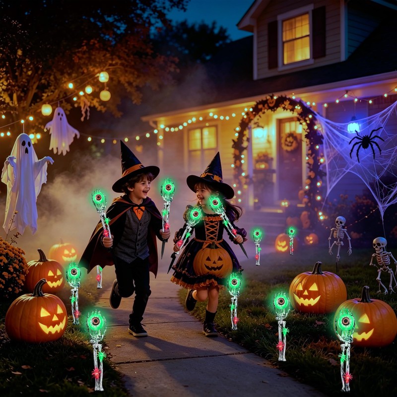 Halloween Decorations Outdoor, 2 Pack Halloween Skeleton Hands Decorations