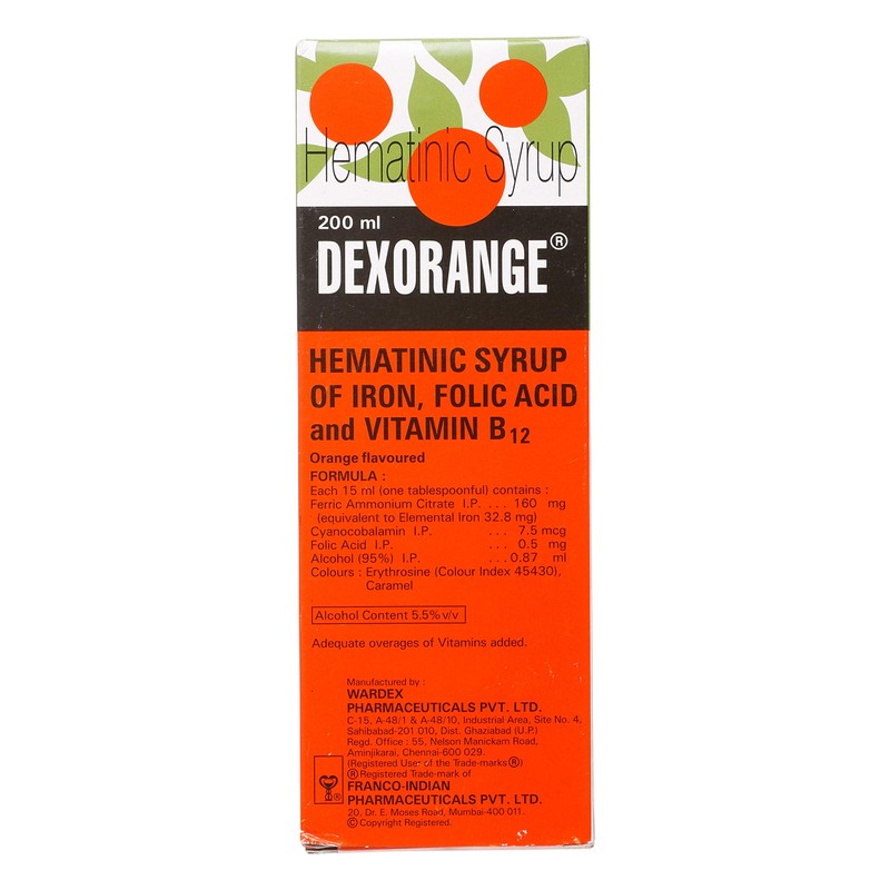 Dexorange Syrup, 200ml (Orange flavored)