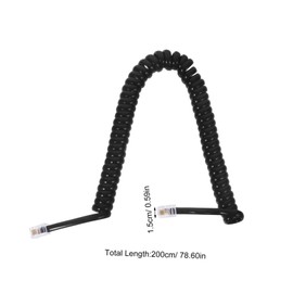 TEHAUX Extendable Telephone Cord Tangle Resistant Curly Cable for Landline Phones Flexible Design for Home Office Use Compatible with Various Models