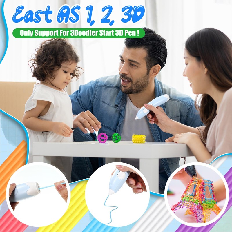 Honoson 120 Pcs Pcl 3D Pen Refills Compatible with The