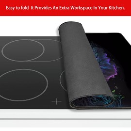 Stove Cover Stove Covers For Electric Stoves Foldable Multipurposeglass Top Protector Thick Natural Rubber Anti-Slip Coating Expands Usable Space (27.9inx20in) (Tree of Life33)