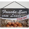 Blechschild With Cord 30 x 20 cm Fresh Eggs from